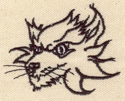 Embroidery Design: Wildcat B 2.29w X 2.77h