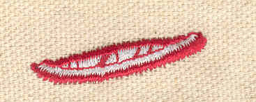 Embroidery Design: Canoe 0.34w X 1.25h