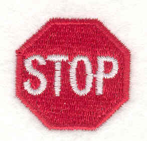 Embroidery Design: Stop Sign1.13w X 1.13h