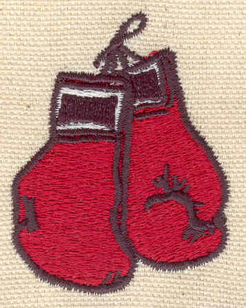 Embroidery Design: Boxing Gloves 2.06w X 1.59h
