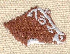 Embroidery Design: Cow head 1.00w X 0.70h