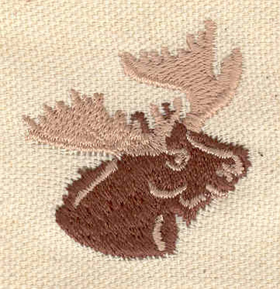 Embroidery Design: Moose head B 1.50w X 1.60h