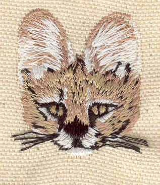 Embroidery Design: Serval cat 1.40w X 1.50h