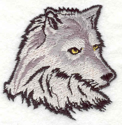 Embroidery Design: Wolf head B 2.20"w X 2.30"h