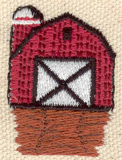Embroidery Design: Barn 1.00w X 1.50h