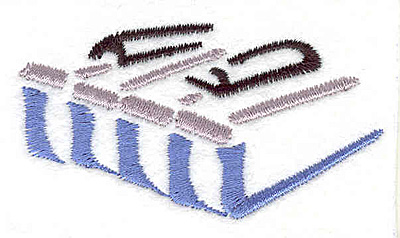 Embroidery Design: Piano Keys 1.50" X 2.74"