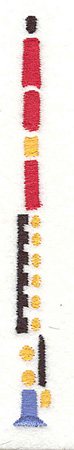Embroidery Design: Clarinet 5.15" X 0.45"