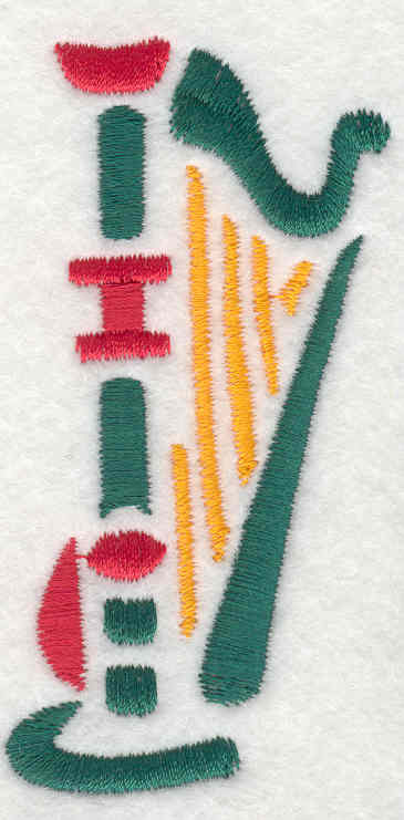 Embroidery Design: Harp 1 3.46" X 1.78"