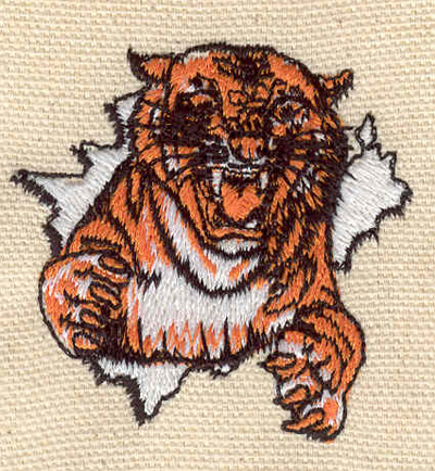 Embroidery Design: Tiger 2.00w X 2.20h