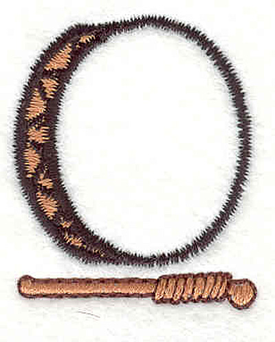 Embroidery Design: Drum and stick 1.60" X 1.45"