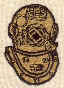 Embroidery Design: Diving helmet 1.62w X 2.40h