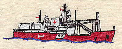 Embroidery Design: Ship 3.89w X 1.41h