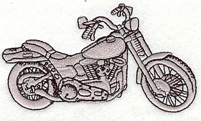 Embroidery Design: Motorcycle 2 2.25" X 3.90"