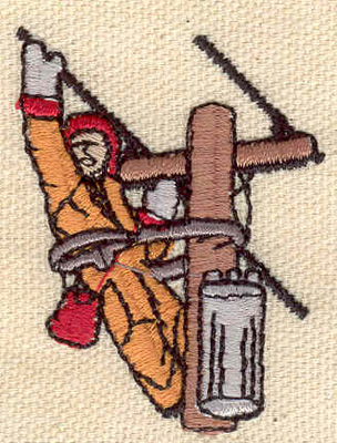 Embroidery Design: Hydro Worker 1.50w X 1.95h