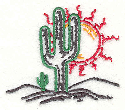 Embroidery Design: Desert Scene A2.55"H x 2.75"W