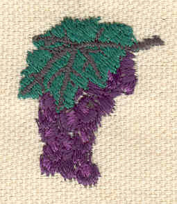 Embroidery Design: Grapes 1.00w X 1.25h