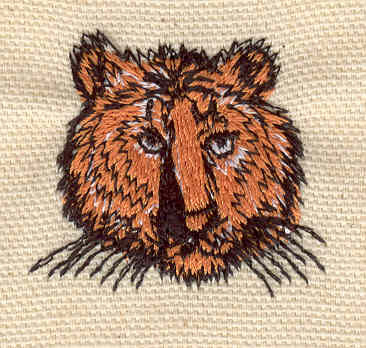 Embroidery Design: Tiger head 1.50w X 1.38h