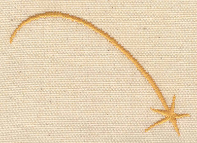 Embroidery Design: Shooting Star 2.91w X 2.07h
