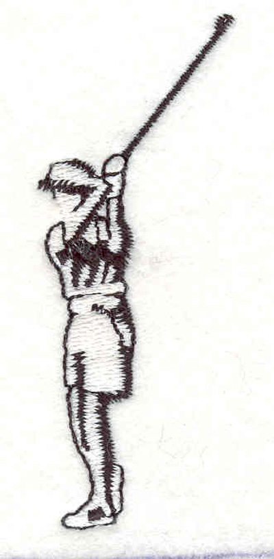 Embroidery Design: Lady Golfer 1.20"w X 3.08"h