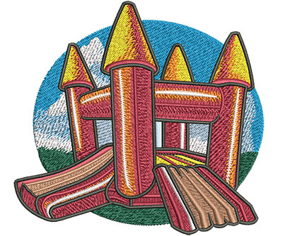 Embroidery Design: Bounce Castle Lg 4.52w X 4.23h