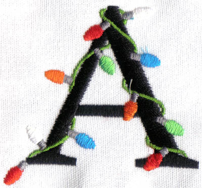 Embroidery Design: Christmas Light A2.44w X 2.29h
