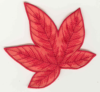 Embroidery Design: Sweetgum leaf with fill large4.66w X 4.51h