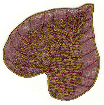 Embroidery Design: Basswood leaf with fill large3.99w X 4.11h