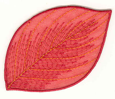 Embroidery Design: Dogwood leaf with fill large3.21w X 2.74h