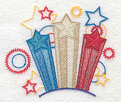 Embroidery Design: Star design 3.50w X 2.96h