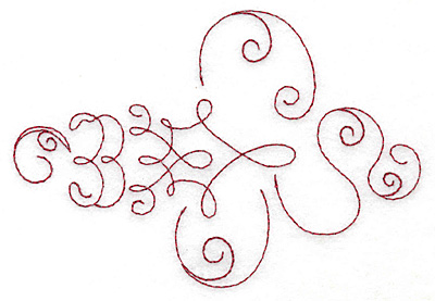 Embroidery Design: Art Decp 122 redwork 5.39w X 3.65h