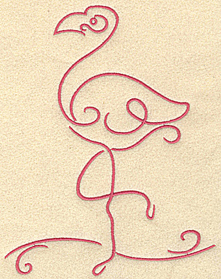 Embroidery Design: Flamingo 3 large 5.83w X 4.49h