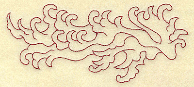Embroidery Design: Waves redwork 4.87w X 2.18h