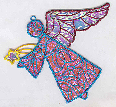 Embroidery Design: Angel 4a Ornament 4.93w X 4.15h