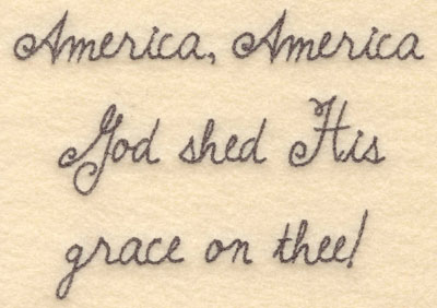 Embroidery Design: America America God shed large6.00w X 4.25h