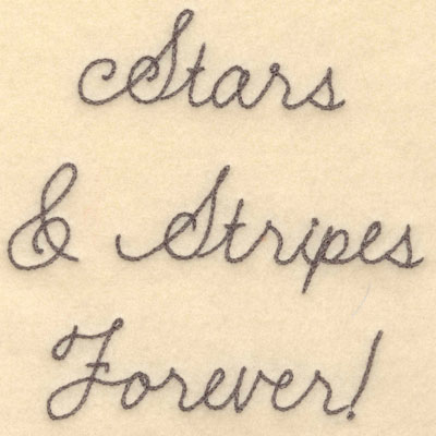 Embroidery Design: Stars and stripes forever large6.00w X 5.96h