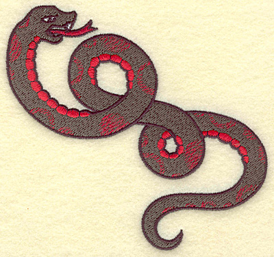Embroidery Design: Snake 4.77w X 4.63h