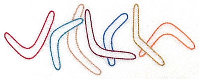 Embroidery Design: Boomerangs large 6.98w X 2.62h