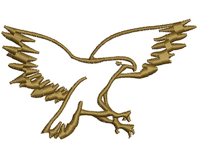 Embroidery Design: Hawk Flying 3.47w X 2.15h