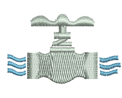 Embroidery Design: Water Tap 1.47w X 0.91h