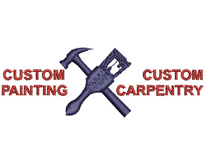Embroidery Design: Custom Painting Custom Carpentry 4.00w X 1.38h