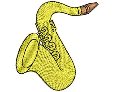 Embroidery Design: Saxophone  1.72w X 1.87h