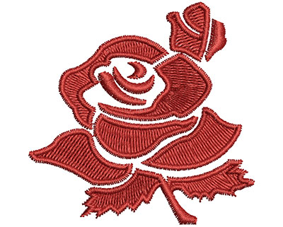 Embroidery Design: Rose 2.03w X 2.01h
