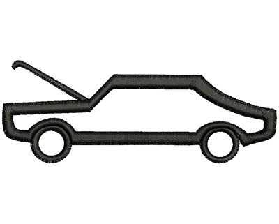 Embroidery Design: Car with Hood Open 3.95w X 1.48h