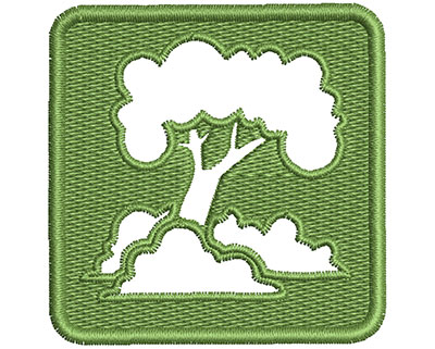 Embroidery Design: Tree in Frame 1.99w X 2.02h
