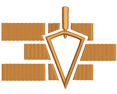Embroidery Design: Brick Laying 3.94w X 2.83h