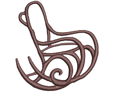 Embroidery Design: Rocking Chair2.45w X 2.65h