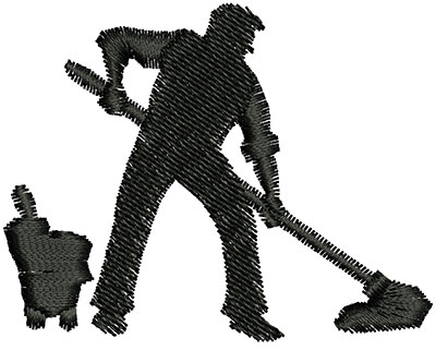 Embroidery Design: Janitor Outline 2.17w X 1.71h