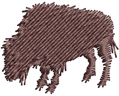 Embroidery Design: Bison Outline 1.03w X 0.80h
