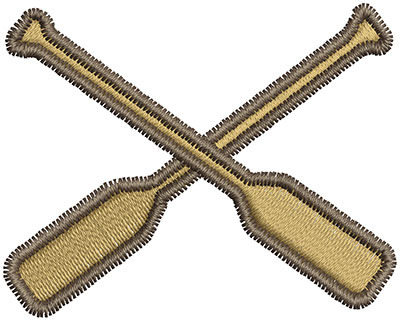 Embroidery Design: Crossed Paddles 1.72w X 1.37h