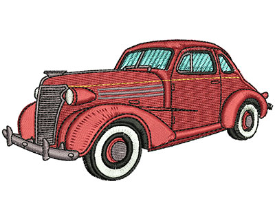 Embroidery Design: Vintage Car 4.33w X 2.26h